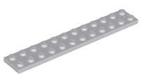 Plate 2 x 12 in Light Bluish Gray