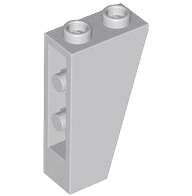 Brick Sloped Inverted 75° 2 x 1 x 3 in Light Bluish Gray