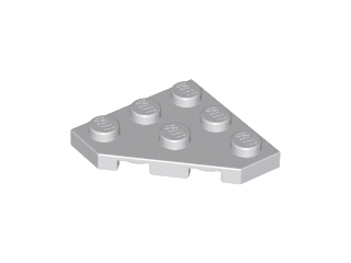 Wedge Plate 3 x 3 Cut Corner in Light Bluish Gray