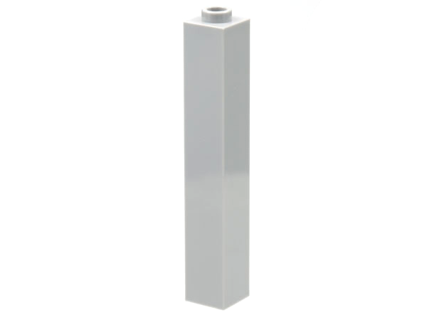 Brick 1 x 1 x 5 with Blocked Open or Hollow Stud in Light Bluish Gray