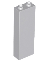 Brick 1 x 2 x 5 with Hollow Studs in Light Bluish Gray
