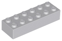 Brick 2 x 6 in Light Bluish Gray