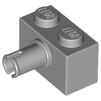 Brick Special 1 x 2 with Pin in Light Bluish Gray