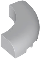 Brick Round Corner 5 x 5 x 1 Curved, Bottom Cut Outs, No Studs, 7 Bottom Tubes in Light Bluish Gray