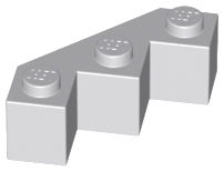 Brick Wedged 3 x 3 Facet in Light Bluish Gray