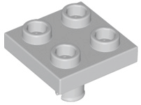 Plate Special 2 x 2 with Pin on Bottom in Light Bluish Gray