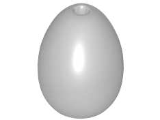 Food Egg with 1.5mm Hole [Plain] in Light Bluish Gray