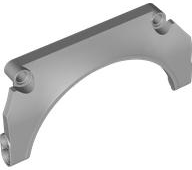 Technic Panel Car Mudguard Arched 11 x 5 x 2 #32 in Light Bluish Gray