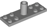 Plate Special 2 x 6 with Pole Holder Pin in Light Bluish Gray
