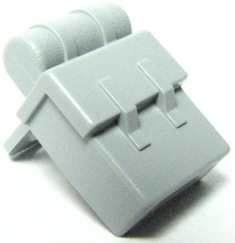 Minifig Neckwear Backpack Non-Opening in Light Bluish Gray