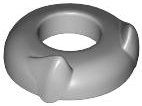 Head Top with Panther Ears [Plain] in Light Bluish Gray