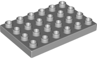 Duplo Plate 4 x 6 in Light Bluish Gray