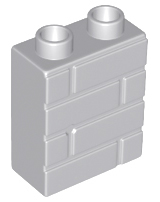 Duplo Brick 1 x 2 x 2 Brick Effect in Light Bluish Gray