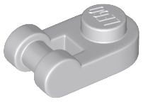 Plate Special 1 x 1 Rounded with Handle in Light Bluish Gray