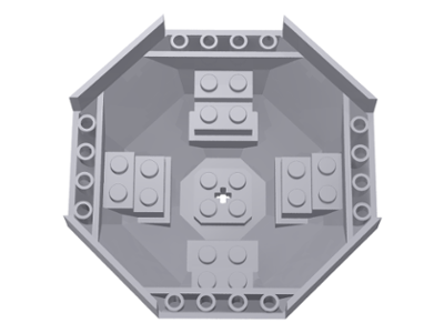 Cockpit 10 x 10 x 4 Octagonal in Light Bluish Gray