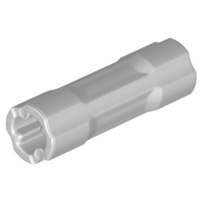 Technic Driving Ring Connector Smooth [4 rounded side walls] in Light Bluish Gray