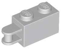 Brick Special 1 x 2 with Vertical Closed Handle Inset from Edge in Light Bluish Gray