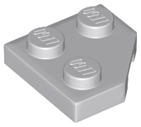 Wedge Plate 2 x 2 Cut Corner in Light Bluish Gray