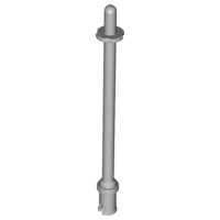Bar 8L - Two Stop Rings / One Pin, Technic Figure Ski Pole [Rounded End] in Light Bluish Gray