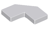 Tile Special 2 x 2 Corner with Cut Corner - Facet in Light Bluish Gray