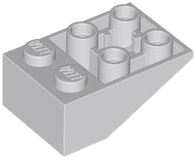 Brick Sloped Inverted 33° 3 x 2, Connections between Studs, Round Bottom Pin in Light Bluish Gray