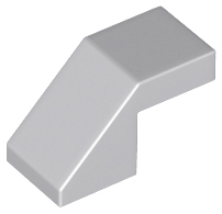 Brick Sloped 45° 2 x 1 with 2/3 Inverted Cutout and no stud in Light Bluish Gray