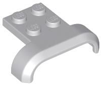 Wheel Arch, Mudguard 3 x 4 with 2 x 2 Plate in Light Bluish Gray