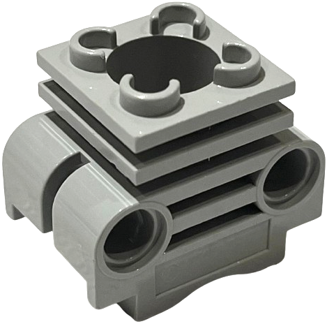 Technic Engine Cylinder with Side Slots in Light Bluish Gray