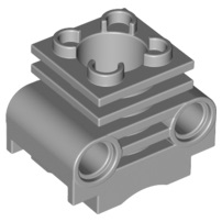 Technic Engine Cylinder without Side Slots, with Bottom Slots in Light Bluish Gray