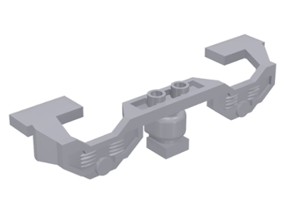 Train Motor Decorative Side 10 x 2 x 2 with Closed Hub Points (for 9V Train Motor) in Light Bluish Gray