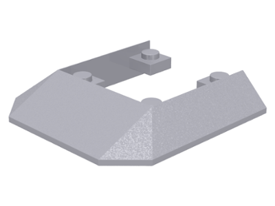 Brick Wedged, Sloped 45° 6 x 6 Double / 33° [Train Roof End] in Light Bluish Gray