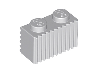 Brick Special 1 x 2 with Grille in Light Bluish Gray