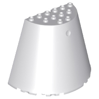 Cone Half 10 x 5 x 6 [Plain] in Light Bluish Gray
