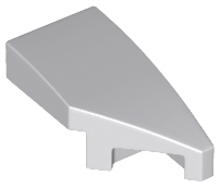 Brick Wedged, Curved 2 x 1 with Stud Notch Right in Light Bluish Gray