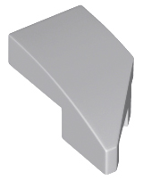 Brick Wedged, Curved 2 x 1 with Stud Notch Left in Light Bluish Gray