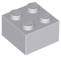 Brick 2 x 2 in Light Bluish Gray