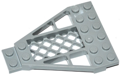 Wedge Plate 8 x 6 x 2/3 with Grille in Light Bluish Gray