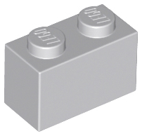 Brick 1 x 2 in Light Bluish Gray