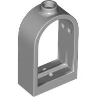 Window 1 x 2 x 2 2/3 with Rounded Top in Light Bluish Gray