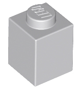 Brick 1 x 1 in Light Bluish Gray