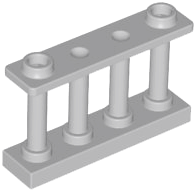 Fence Spindled 1 x 4 x 2 [2 Top Studs] in Light Bluish Gray