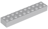 Brick 2 x 10 in Light Bluish Gray