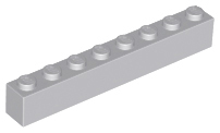 Brick 1 x 8 in Light Bluish Gray