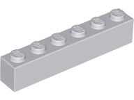 Brick 1 x 6 in Light Bluish Gray