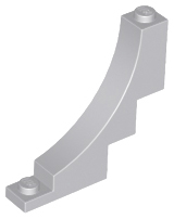 Brick Curved 1 x 5 x 4 Inverted in Light Bluish Gray