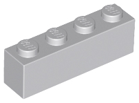 Brick 1 x 4 in Light Bluish Gray