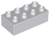 Duplo Brick 2 x 4 in Light Bluish Gray