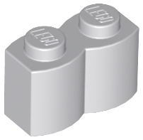 Brick Special 1 x 2 Palisade [aka Log] in Light Bluish Gray
