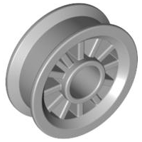 Wheel Spoked 2 x 2 with Pin Hole in Light Bluish Gray