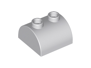 Brick Curved 2 x 2, Two Top Studs in Light Bluish Gray